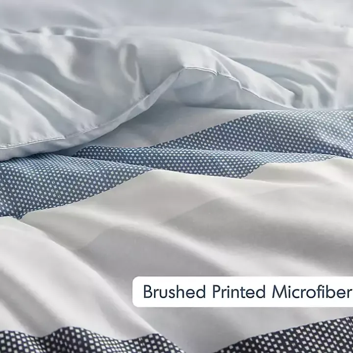 Blake Blue Stripe 3-pc. Full/Queen Comforter Set