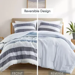 Blake Blue Stripe 3-pc. King Comforter Set