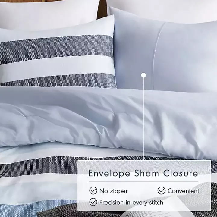 Blake Blue Stripe 2-pc. Twin/Twin XL Comforter Set