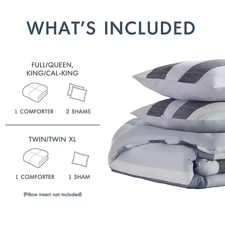 Blake Blue Stripe 2-pc. Twin/Twin XL Comforter Set