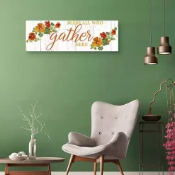 Bless All Who Gather Here Fall Canvas Art Print