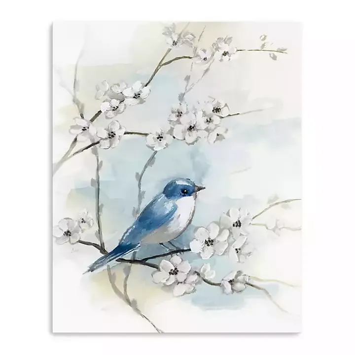 Blossoms & Bluebird I Canvas Art Print, 16x20 in.