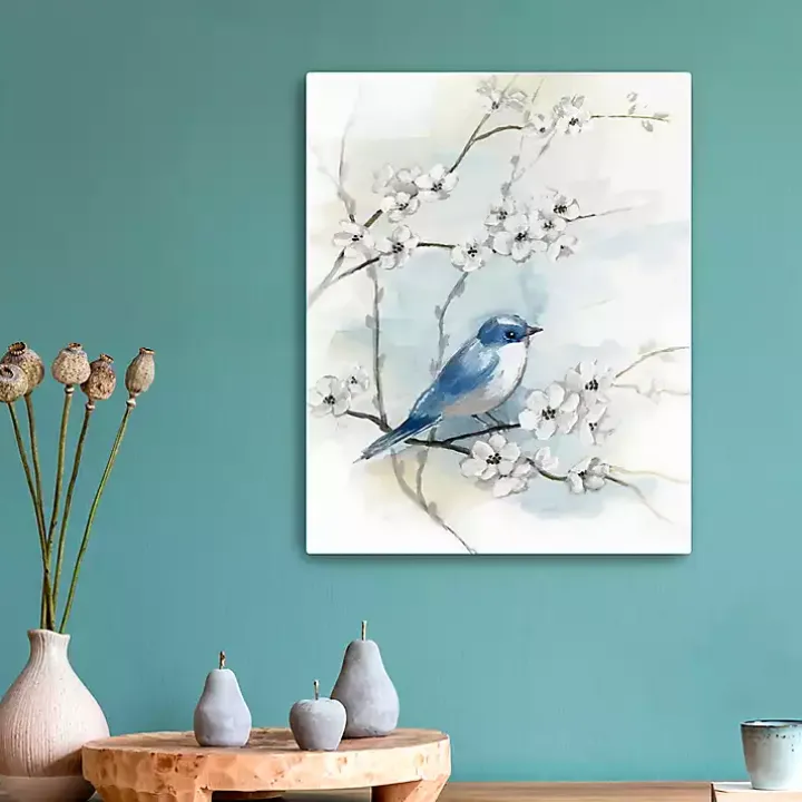 Blossoms & Bluebird I Canvas Art Print, 16x20 in.