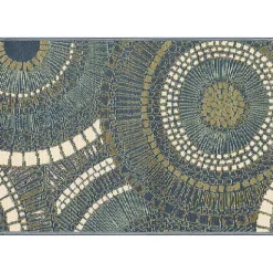 Blue & Green Circles Indoor/Outdoor Rug, 2x3