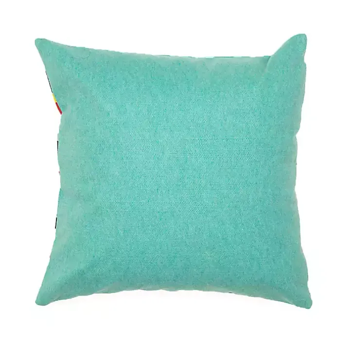 Blue & Red Lamontage Stripe Outdoor Throw Pillow