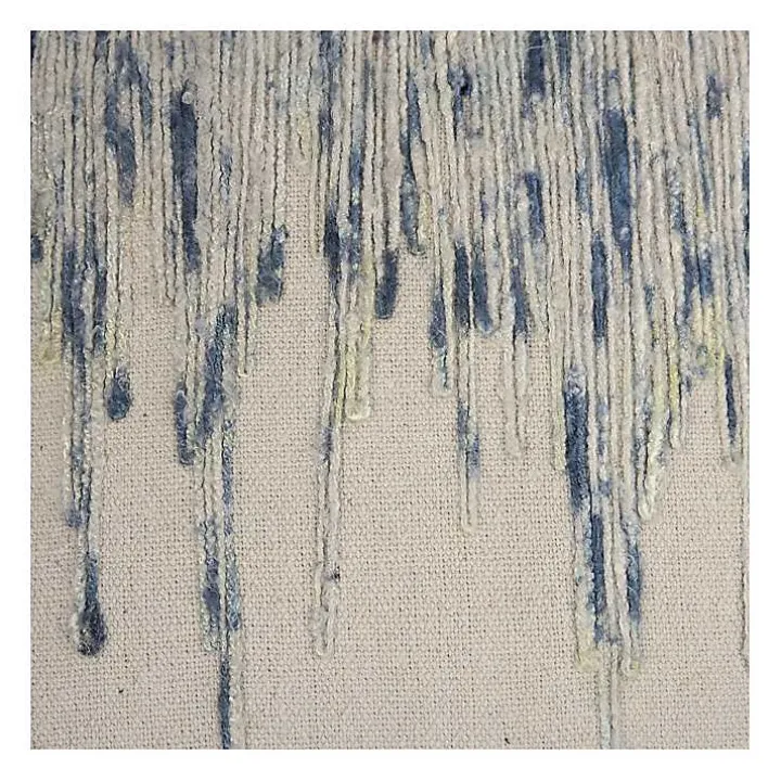 Blue Abstract Dripping Pillow