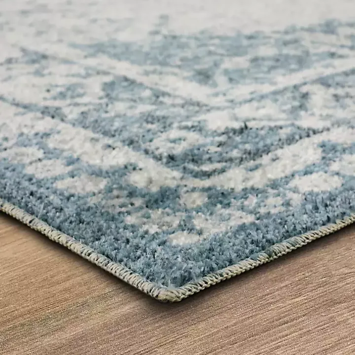 Blue and Cream Blackwell Runner, 2x8