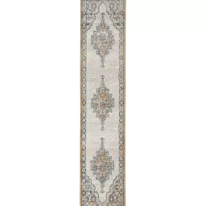 Blue and Gray Bordered Trina Runner
