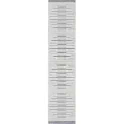 Blue and Ivory Striped Moons Runner, 2x12