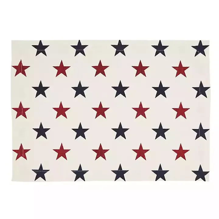 Blue and Red Americana Stars Placemats, Set of 4