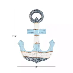 Blue and White Anchor Wall Plaque