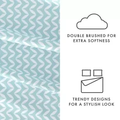 Blue and White Chevron 3-pc. Twin Sheet Set