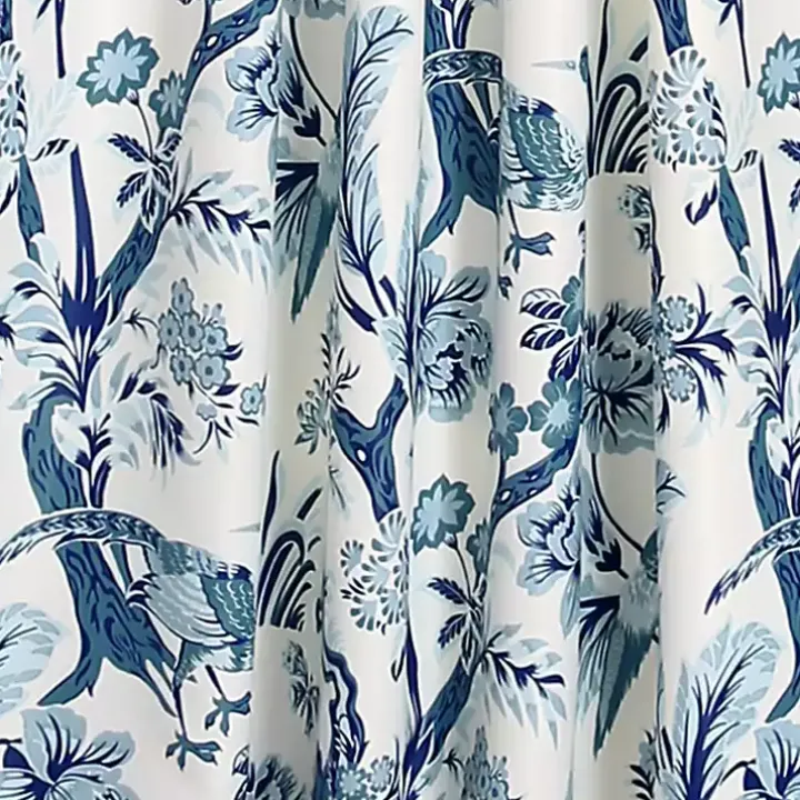 Blue and White Dolores Curtain Panel Set, 95 in.