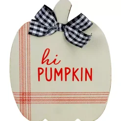 Blue and White Pumpkin Tabletop Signs, Set of 2