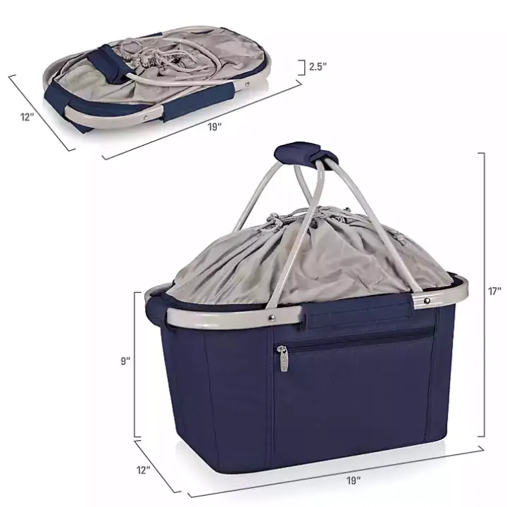 Blue Auburn Tigers Cooler Basket