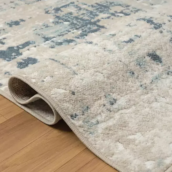 Blue Avalon Abstract Pattern Area Rug, 5x8