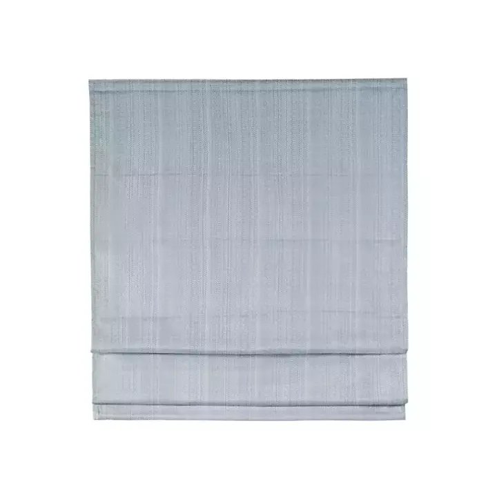 Blue Basketweave Cordless Roman Shade, 27 in.