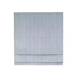 Blue Basketweave Cordless Roman Shade, 33 in.