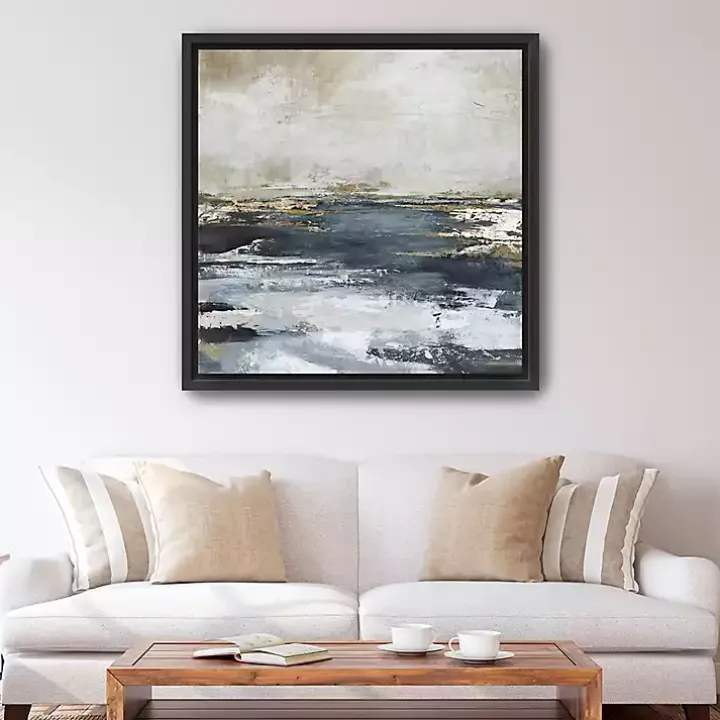 Blue Bay Framed Canvas Art Print, 40x40 in.