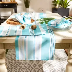 Blue Beach House Stripe Placemats, Set of 6