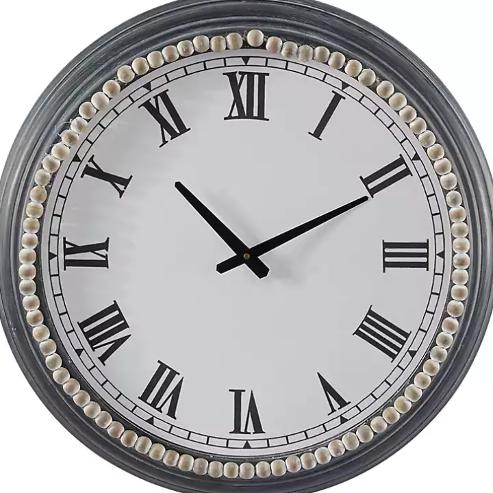 Blue Beaded Roman Numeral Clock
