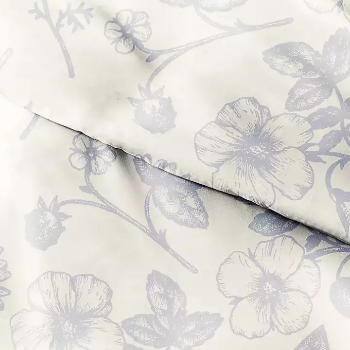 Blue Botanical 3-pc. King Duvet Cover Set