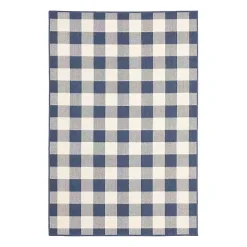 Blue Buffalo Check Outdoor Accent Rug, 2x3