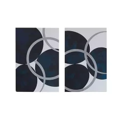 Blue Celestial Orbit Canvas Art Prints, Set of 2