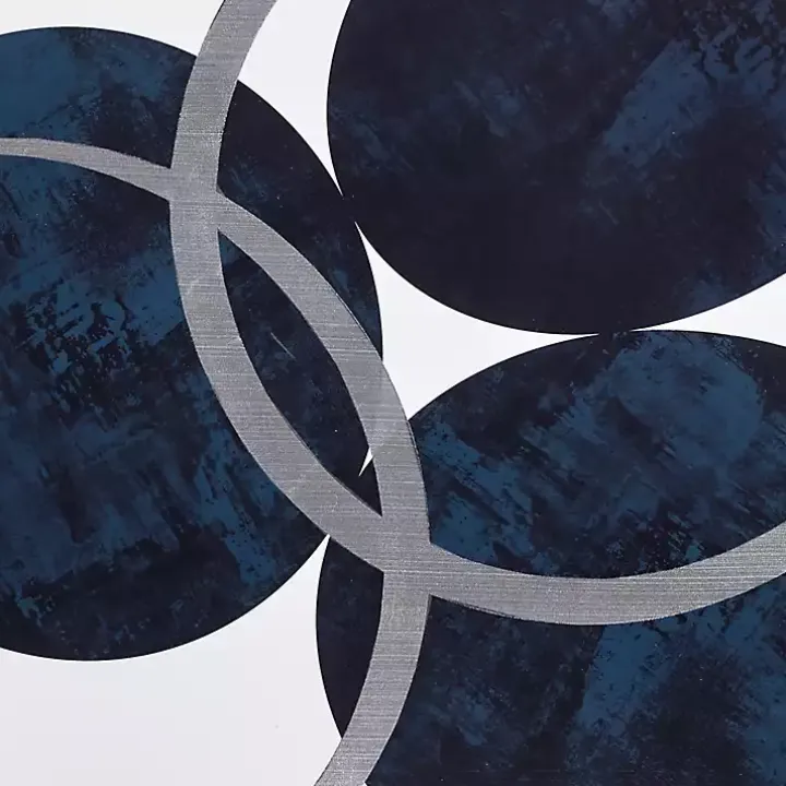 Blue Celestial Orbit Canvas Art Prints, Set of 2