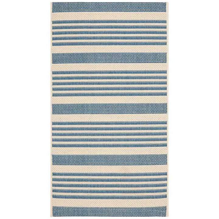 Blue Courcy Transitional Outdoor Accent Rug