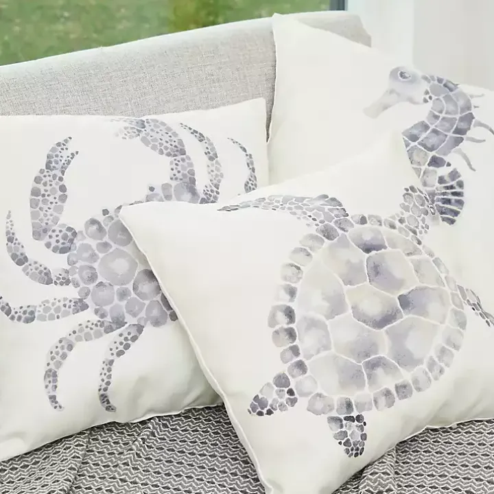Blue Crab Outdoor Pillow
