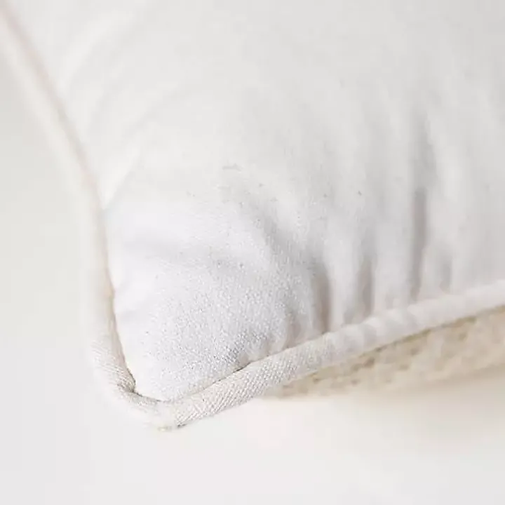 Blue Cross-stitch Woven Pillow