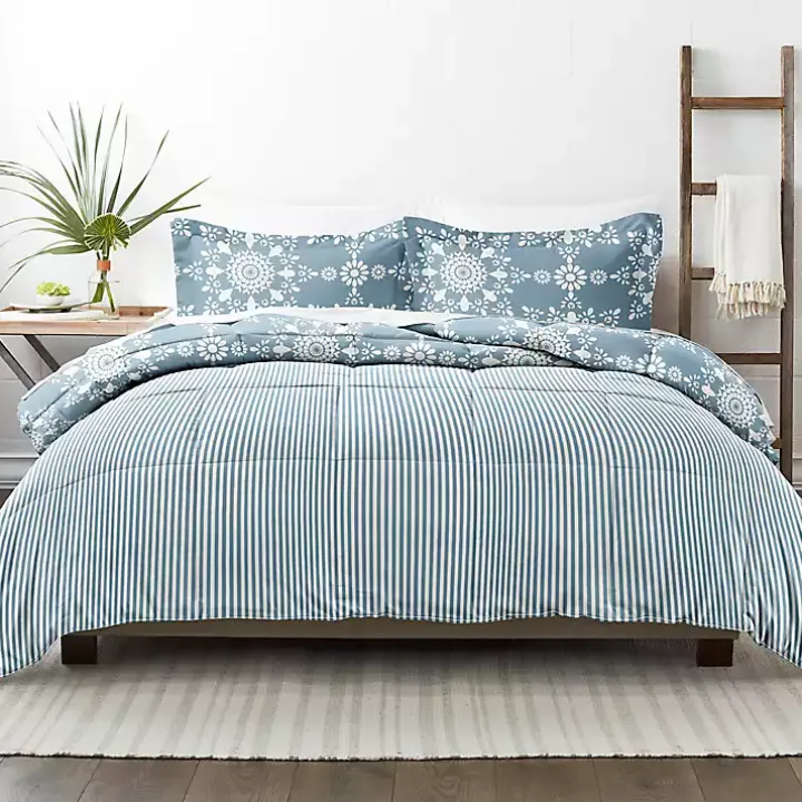 Blue Daisy Medallion Twin 3-pc. Comforter Set