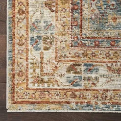 Blue Distressed Multi Medallion Runner, 2x10
