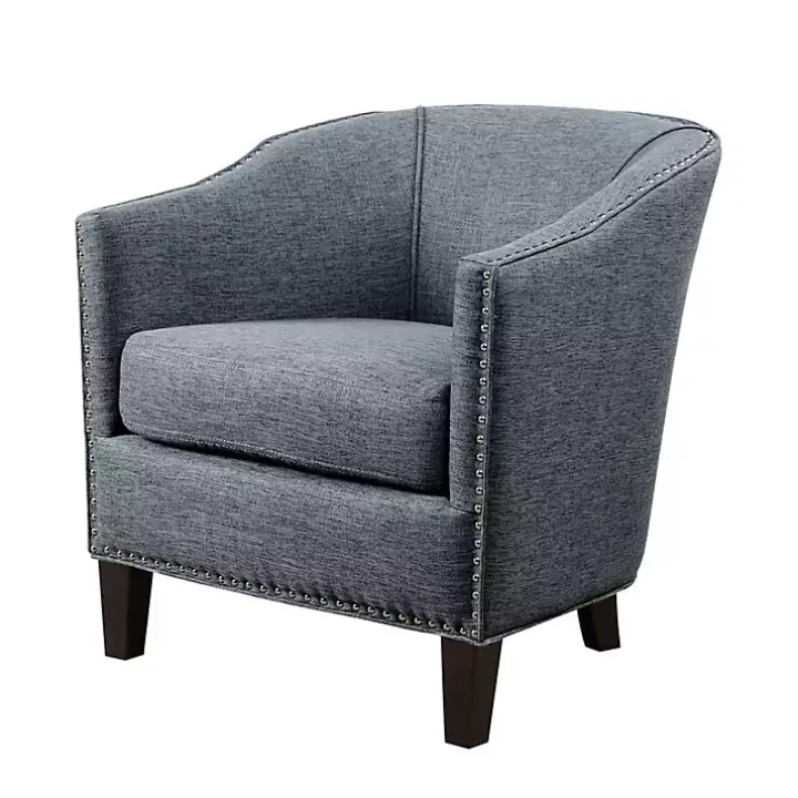 Blue Emery Barrel Accent Chair