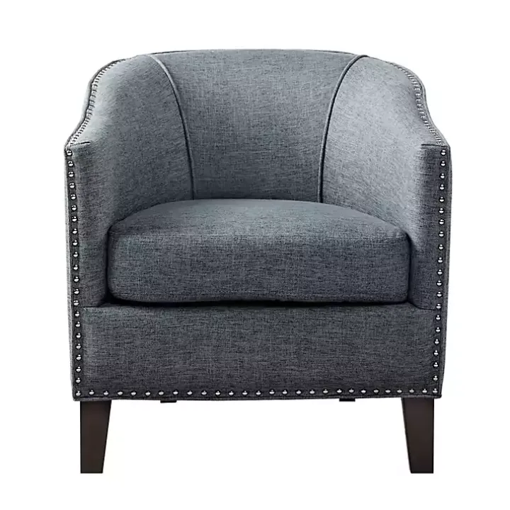 Blue Emery Barrel Accent Chair