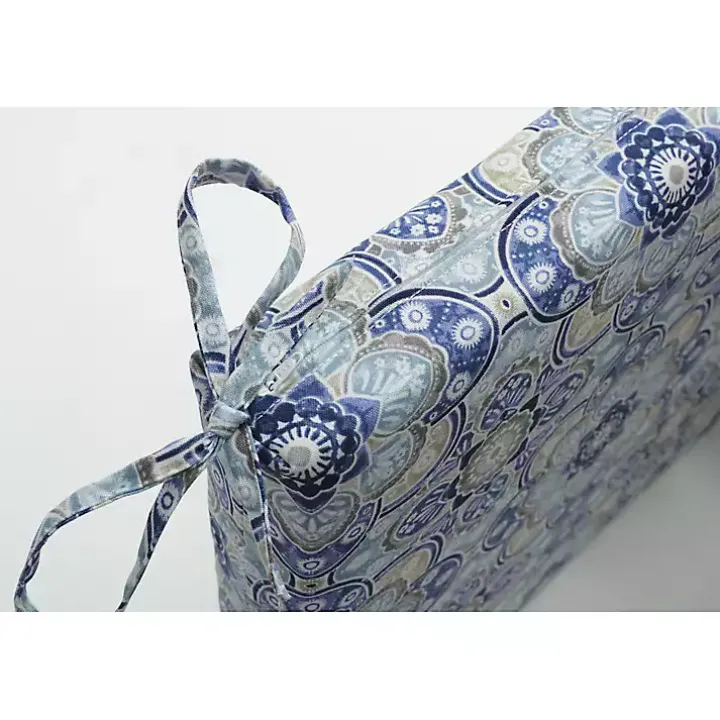 Blue Emilia Outdoor Seat Cushions, Set of 2