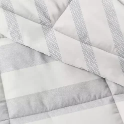 Blue Faded Stripe 3-pc. Queen Comforter Set