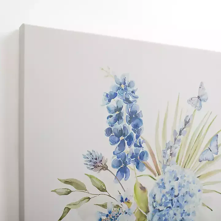 Blue Floral in China Vase I Canvas Art Print