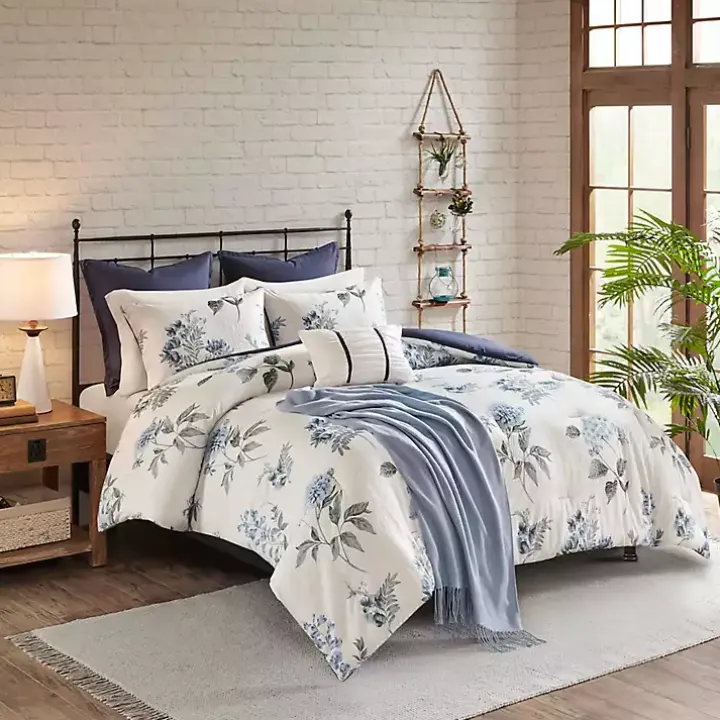 Blue Floral 7-pc. King Comforter Set