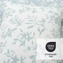 Blue Floral Reversible 3-pc. King Quilt Set