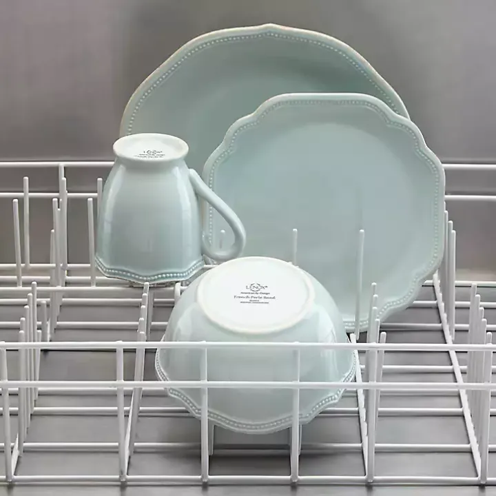 Blue French Scalloped Bead 4-pc. Dinnerware Set