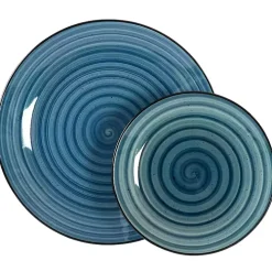 Blue Gia Stoneware 24-pc. Dinnerware Set