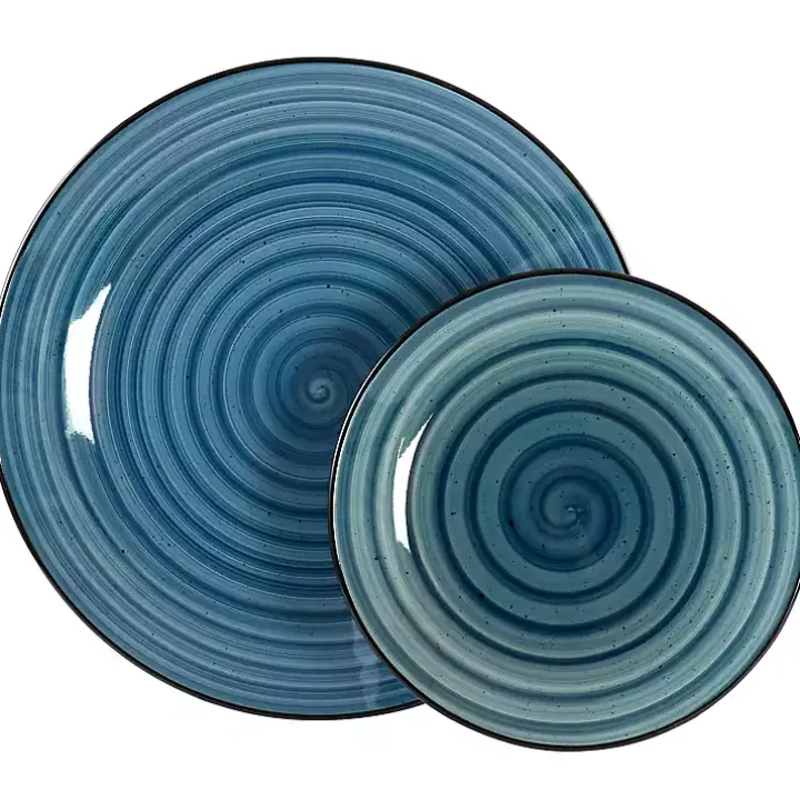 Blue Gia Stoneware 24-pc. Dinnerware Set