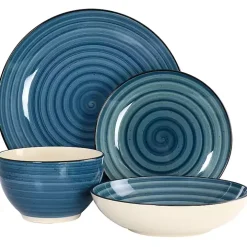 Blue Gia Stoneware 24-pc. Dinnerware Set