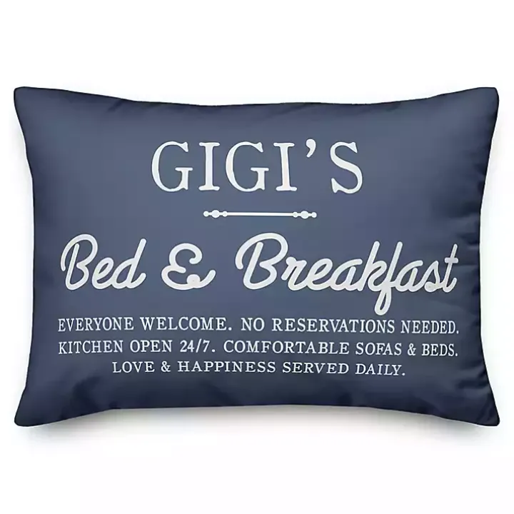 Blue Gigi's Bed and Breakfast Accent Pillow