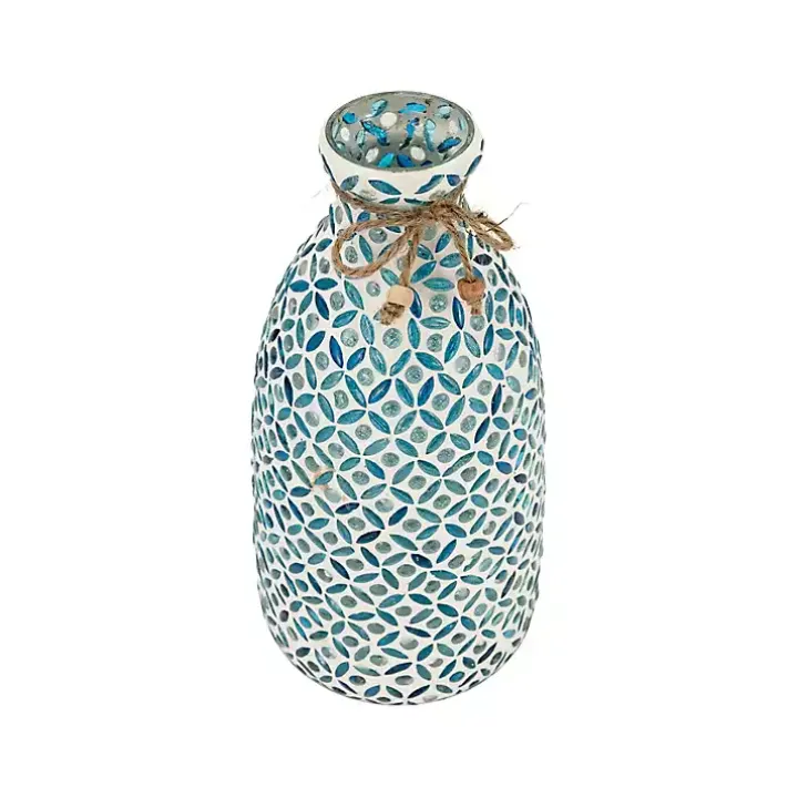 Blue Glass Mosaic Vase