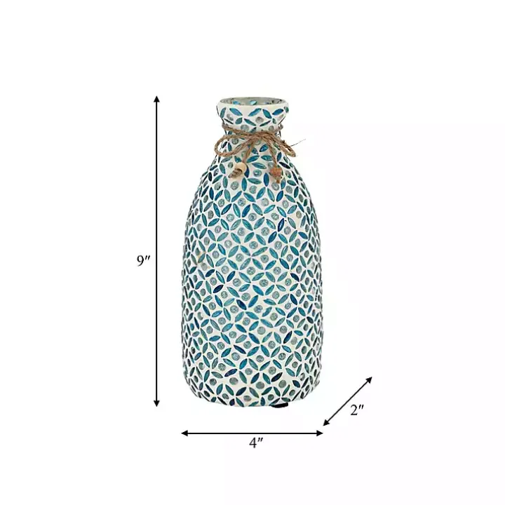 Blue Glass Mosaic Vase