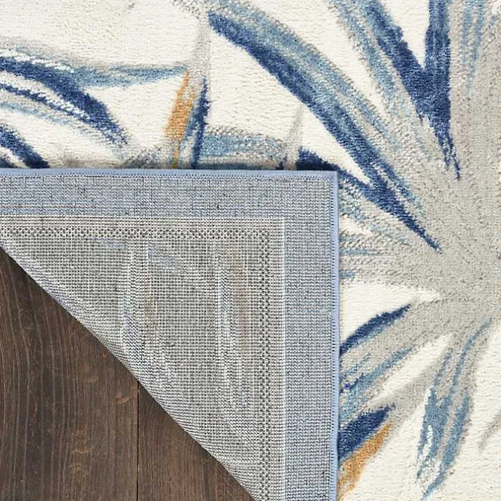 Blue Grand Leaf Coastal Area Rug, 7x9