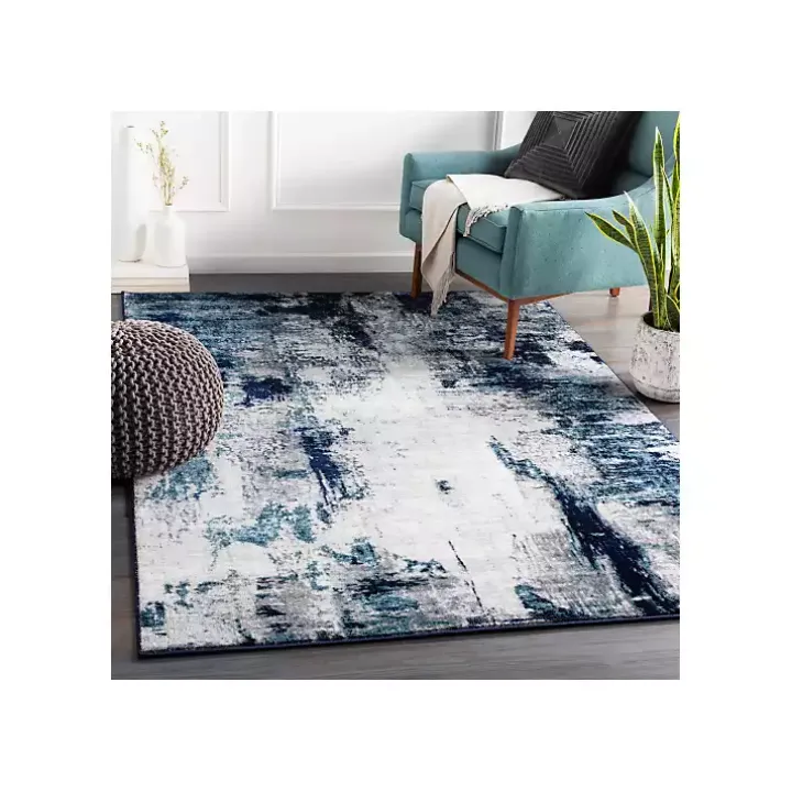 Blue Harper Abstract Area Rug, 5x7